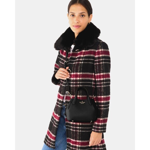 New Kate Spade Dumpling Mini Satchel Pebble Leather Black - Picture 3 of 5